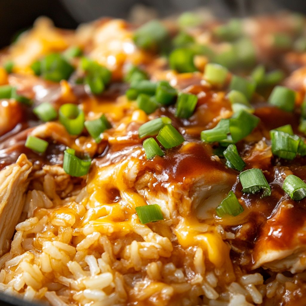 One-Pot BBQ Chicken and Rice Casserole