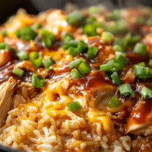 One-Pot BBQ Chicken and Rice Casserole