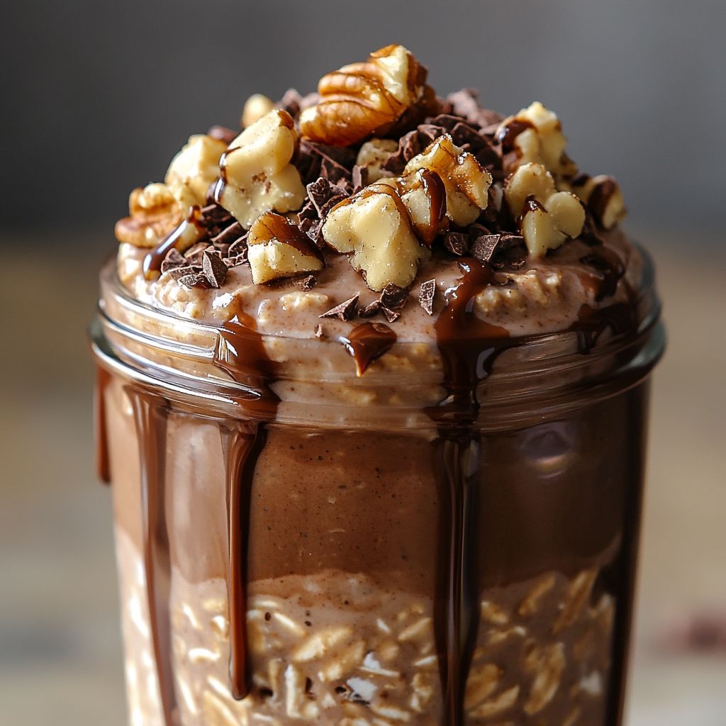  Maple Walnut Chocolate Overnight Oats 