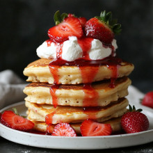 Strawberry Shortcake Pancakes the Easy Way