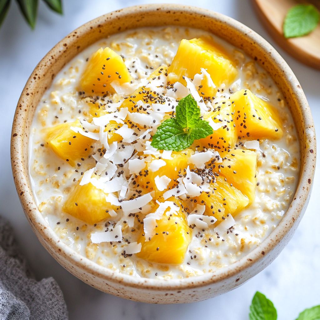 Coconut Pineapple Overnight Oats