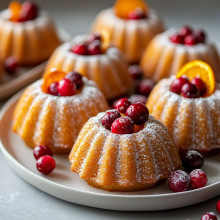 Cranberry Orange Mini Bundt Cakes