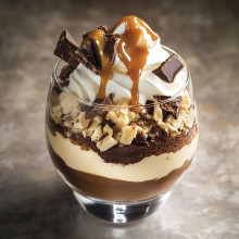  Chocolate Caramel Brownie Parfait