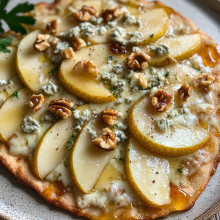 Pear & Gorgonzola Flatbread with Walnuts