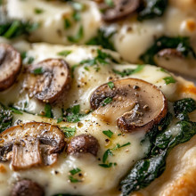 Garlic Mushroom & Spinach Flatbread