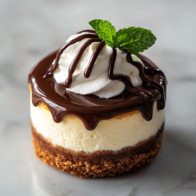 Chocolate Drizzle Mini Cheesecake