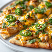  Jalapeño Cheddar Chicken Flatbread 