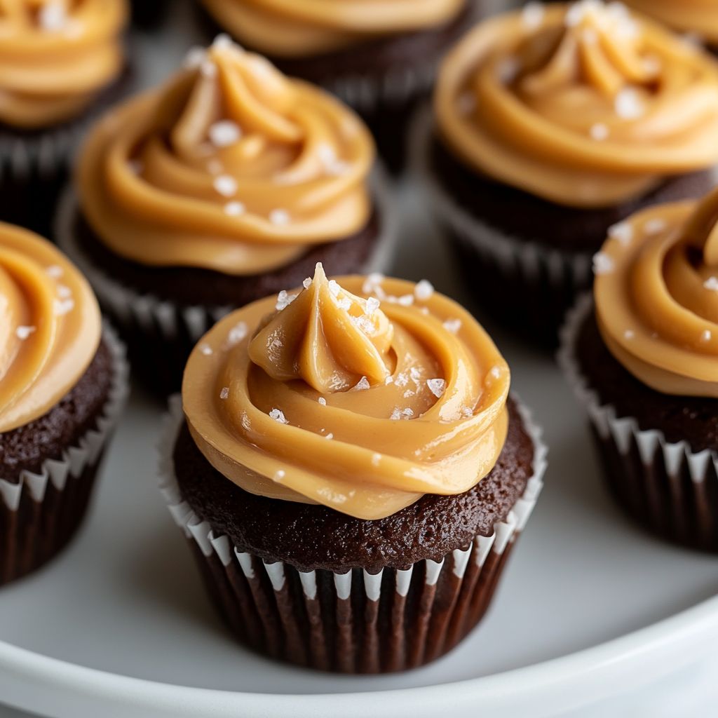 Salted Caramel Mini Cupcakes