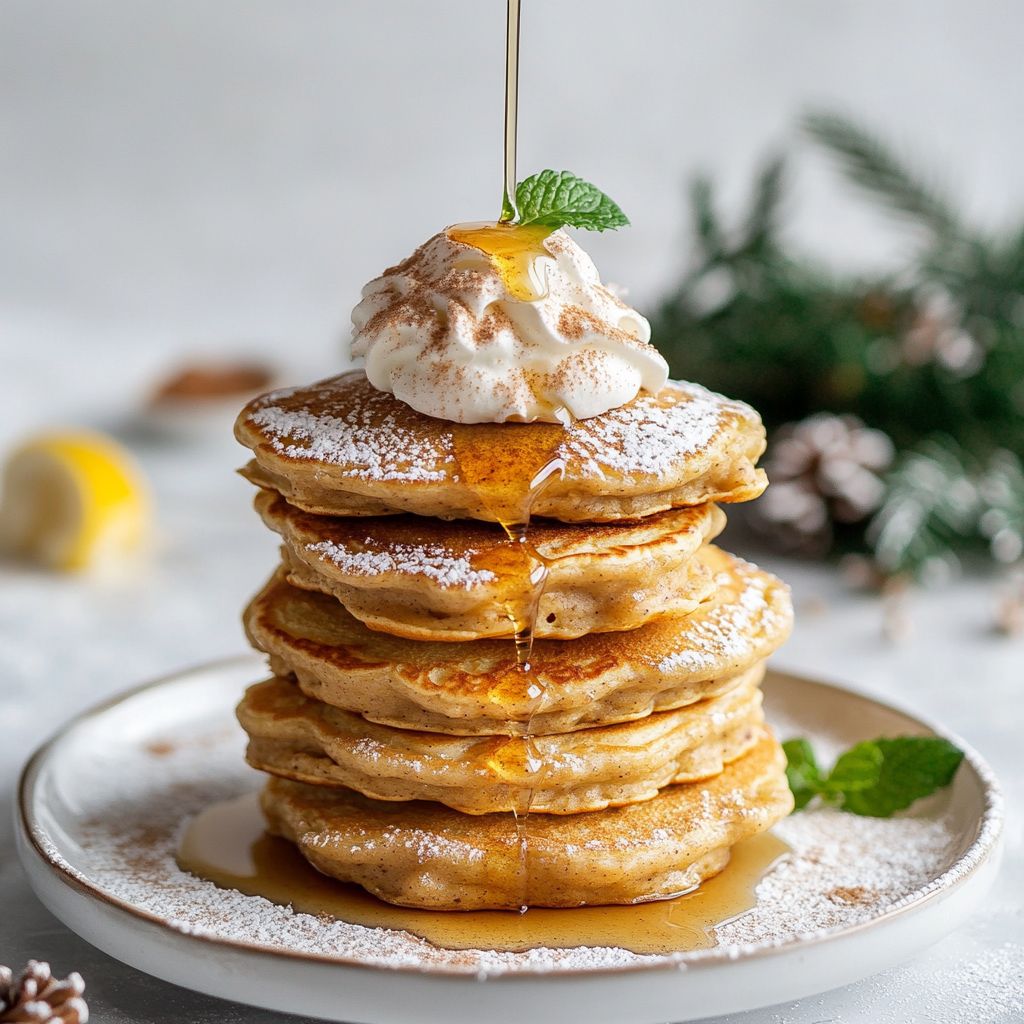 Eggnog Cinnamon Pancakes