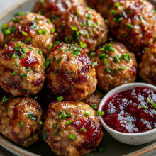 Christmas Cranberry Turkey Meatballs
