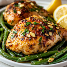  Sheet Pan Lemon Garlic Chicken with Green Beans 