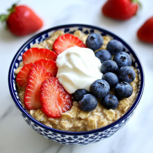 Fourth of July Red White Blue Oats