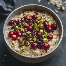 Pistachio Cranberry Cheer Overnight Oats