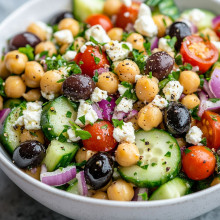 Mediterranean Chickpea Salad Bowl