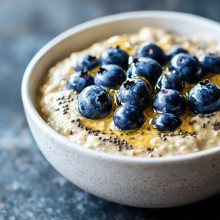 Creamy Blueberry Chia Overnight Oats