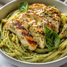Creamy Pesto Pasta with Chicken