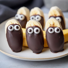 Chocolate-Dipped Banana Ghosts