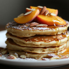  Peach Almond Pancakes 