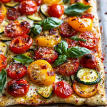 Spicy Roasted Veggie Flatbread
