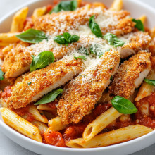 Easy Chicken Parmesan Pasta