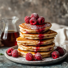 Raspberry Swirl Pancakes