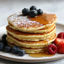 Light & Fluffy Ricotta Pancakes