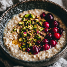 Pistachio Cranberry Cheer Overnight Oats
