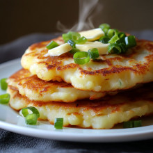 Mashed Potato Pancakes with Green Onions