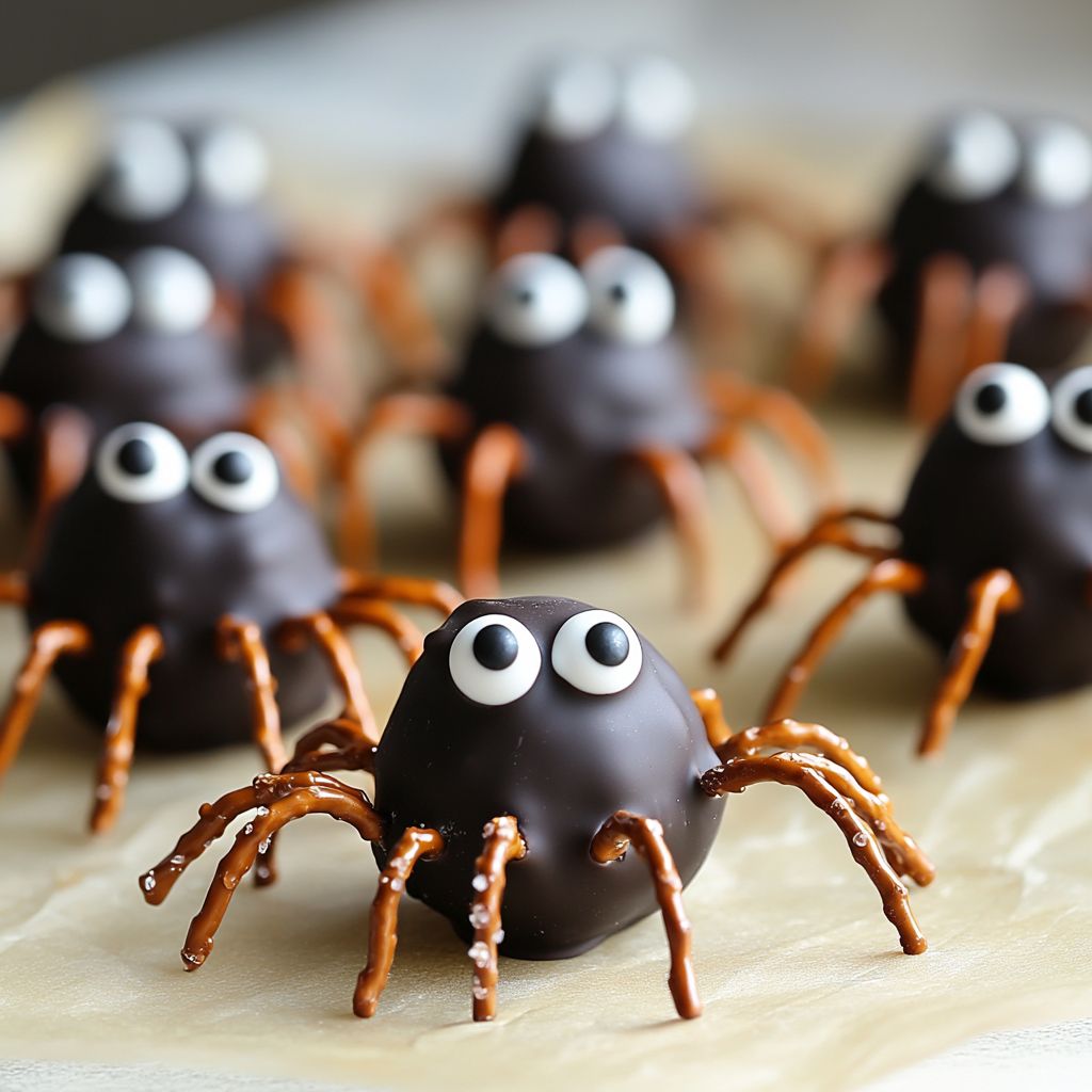 No-Bake Halloween Spider Truffles