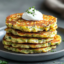 Zucchini and Cheese Pancakes