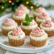 No-Bake Mini Peppermint Cheesecakes