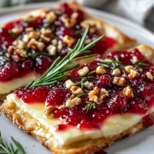 Cranberry Brie Holiday Flatbread