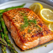 Healthy Baked Salmon with Asparagus