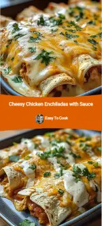 Cheesy Chicken Enchiladas with Sauce