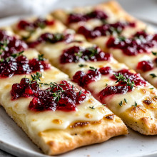 Cranberry Brie Holiday Flatbread