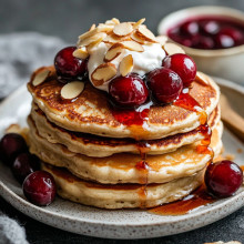  Almond Cherry Pancakes 