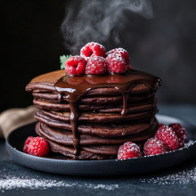 Vegan Double Chocolate Pancakes