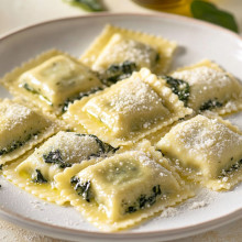 Spinach and Ricotta Stuffed Ravioli