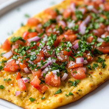 Mediterranean Chickpea Flatbread
