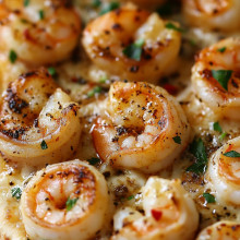 Garlic Butter Shrimp Flatbread