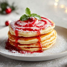 Candy Cane Swirl Pancakes