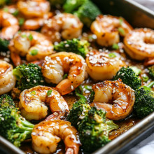  Sheet Pan Teriyaki Shrimp with Broccoli 