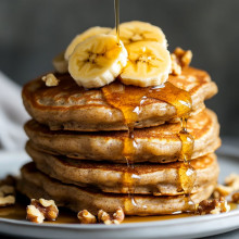 Banana Oat Vegan Pancakes
