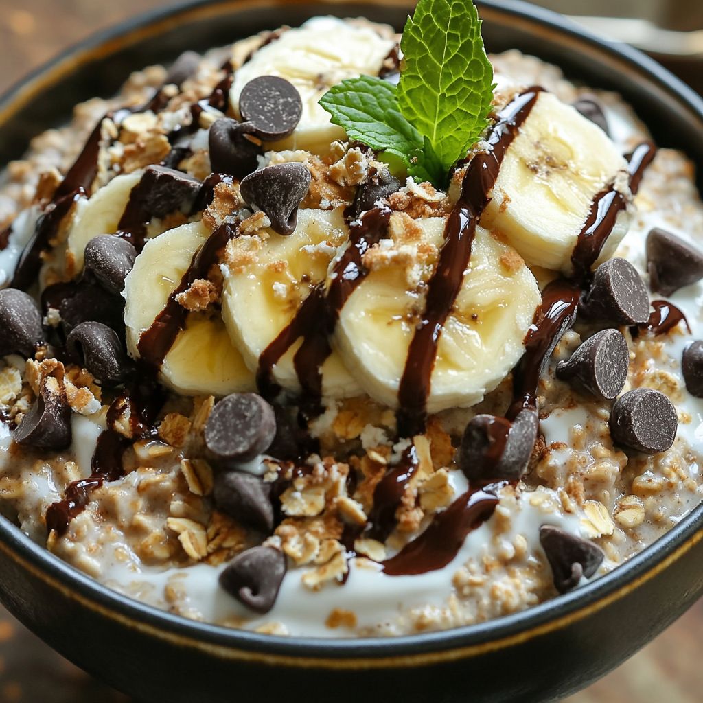 Chocolate Chip Cookie Pie Overnight Oats