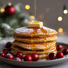 Eggnog Holiday Pancakes