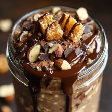  Chocolate Honeycomb Crunch Overnight Oats