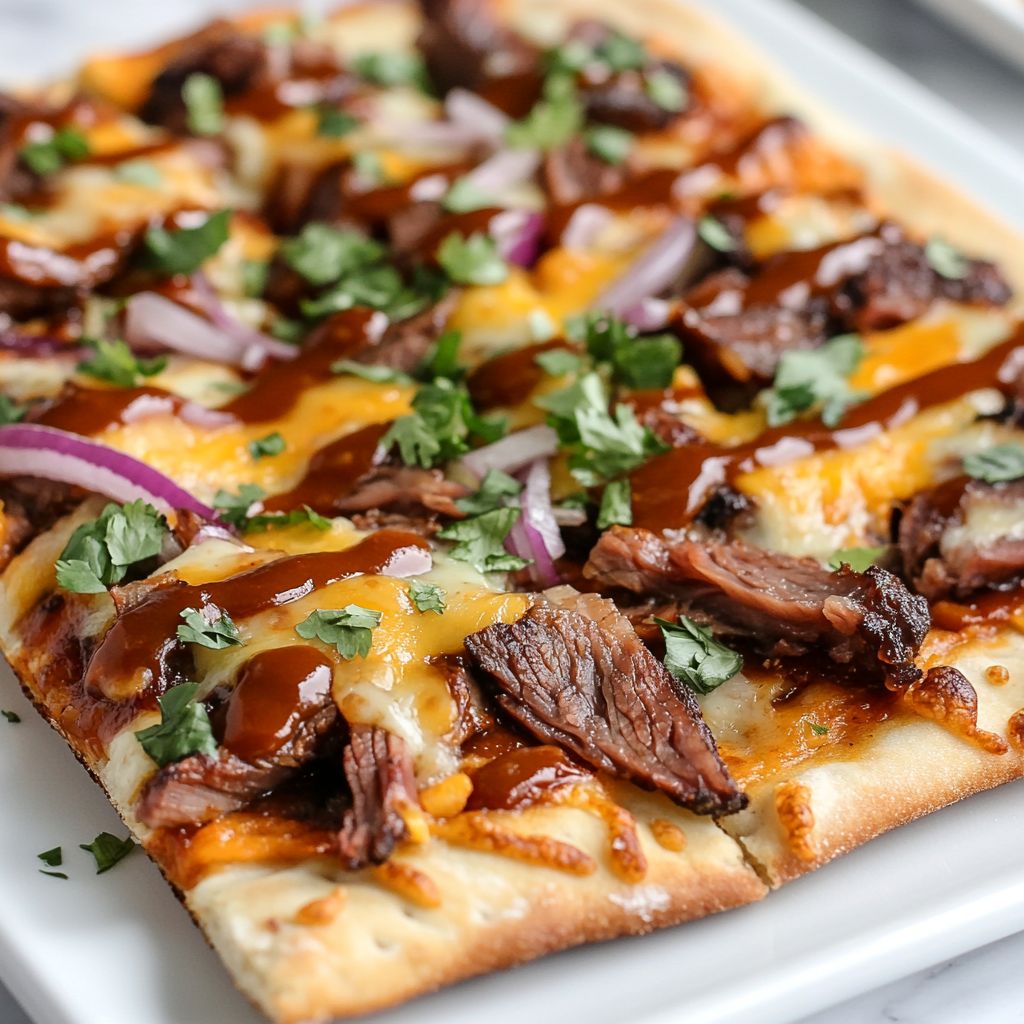 BBQ Brisket Flatbread Pizza