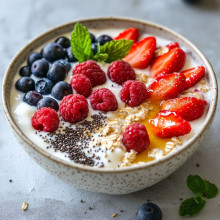 Oats with Greek Yogurt & Berries