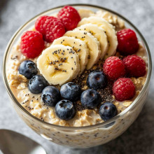 Banana Berry Overnight Oats