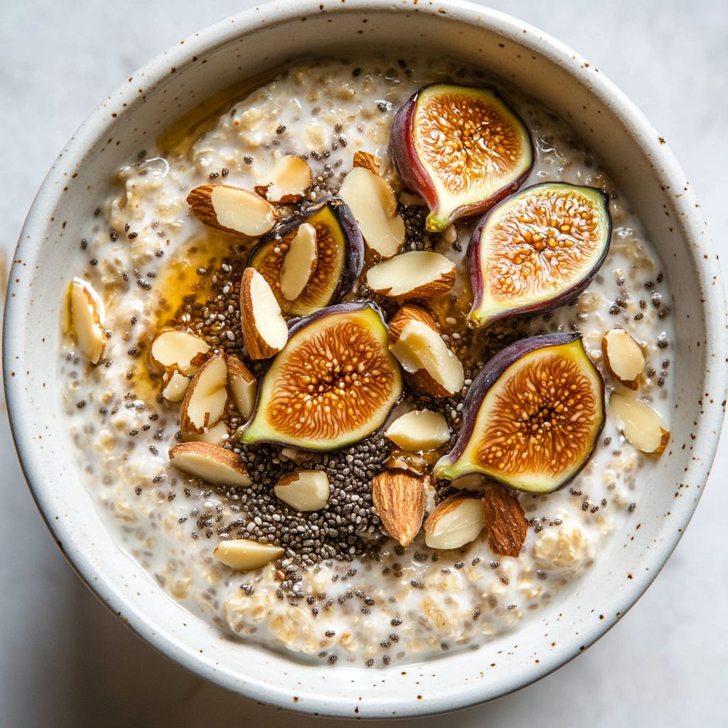 Chia Seed Almond Fig Overnight Oats 